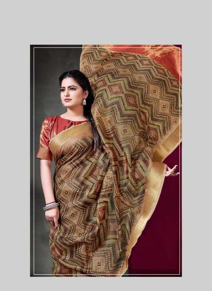 SR-126 BY ASLIWHOLESALE 1113 TO 1124 SERIES BAHAGALPURI JARI SAREES