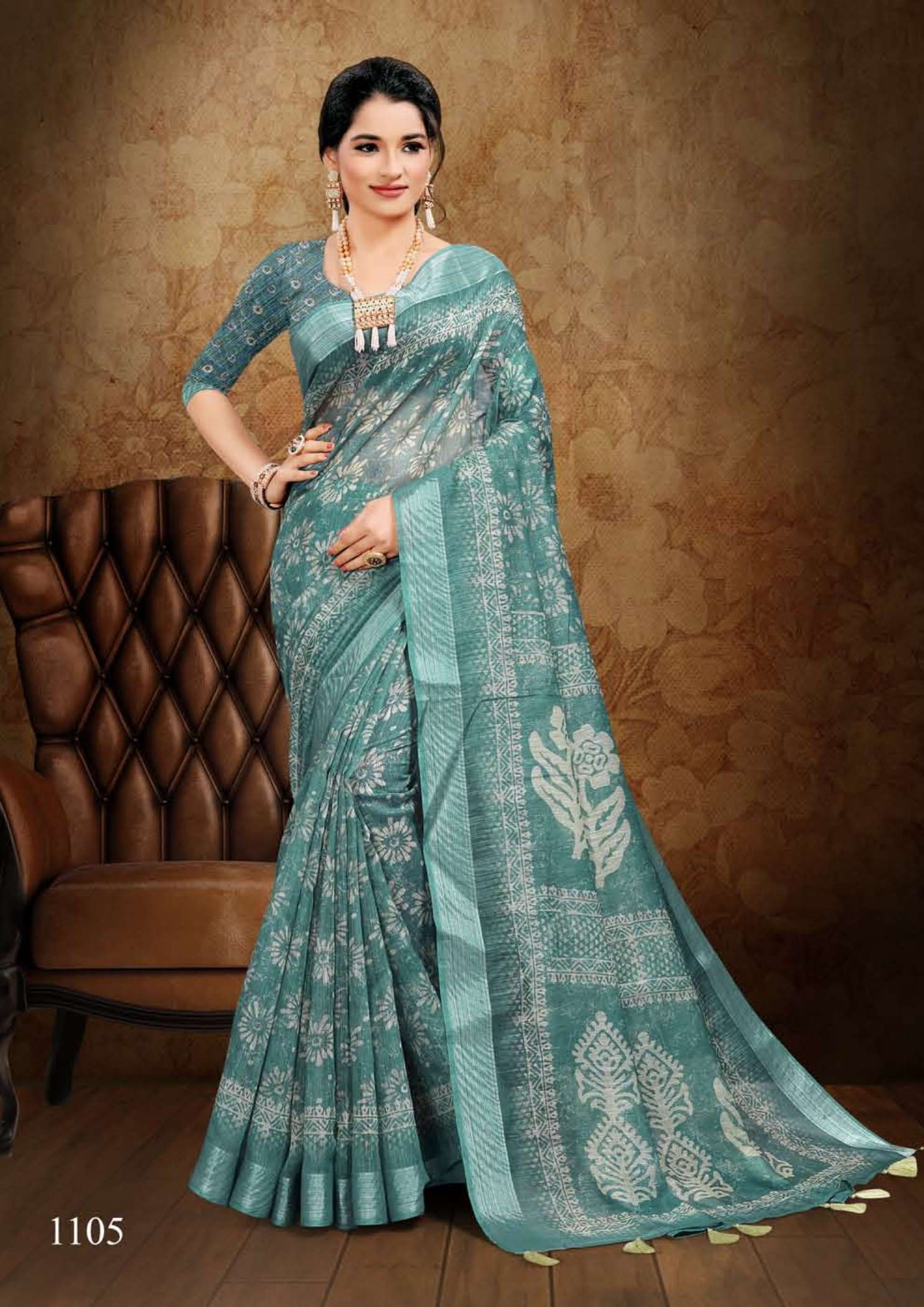 SR-127 BY ASLIWHOLESALE 1101 TO 1112 SERIES COTTON SLUB SAREES