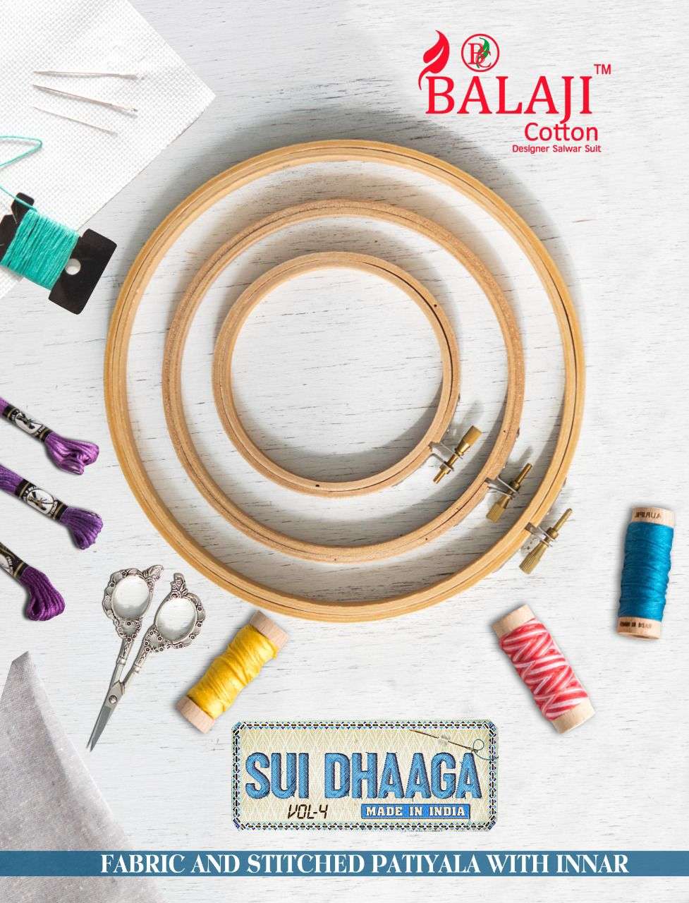 SUI DHAGGA VOL-4 BY BALAJI COTTON 4001 TO 4012 SERIES COTTON DRESSES