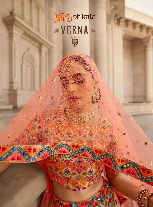 VEENA VOL-2 BY SHUBHKALA 2031 TO 2034 SERIES DESIGNER SILK LEHENGAS