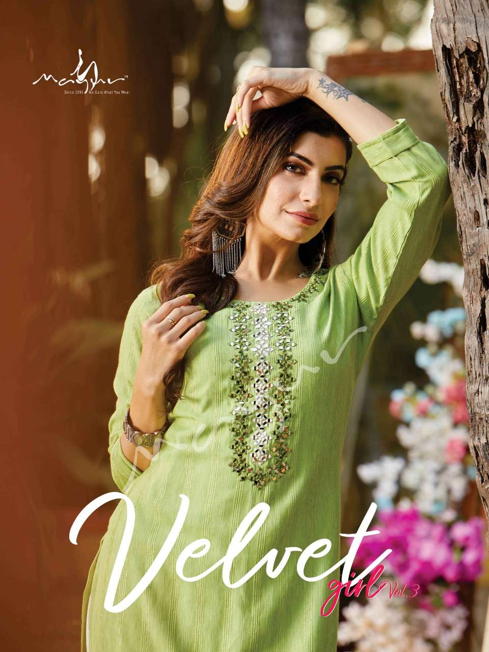 VELVET GIRL VOL-3 BY MAYUR 301 TO 308 SERIES DESIGNER VELVET KURTIS