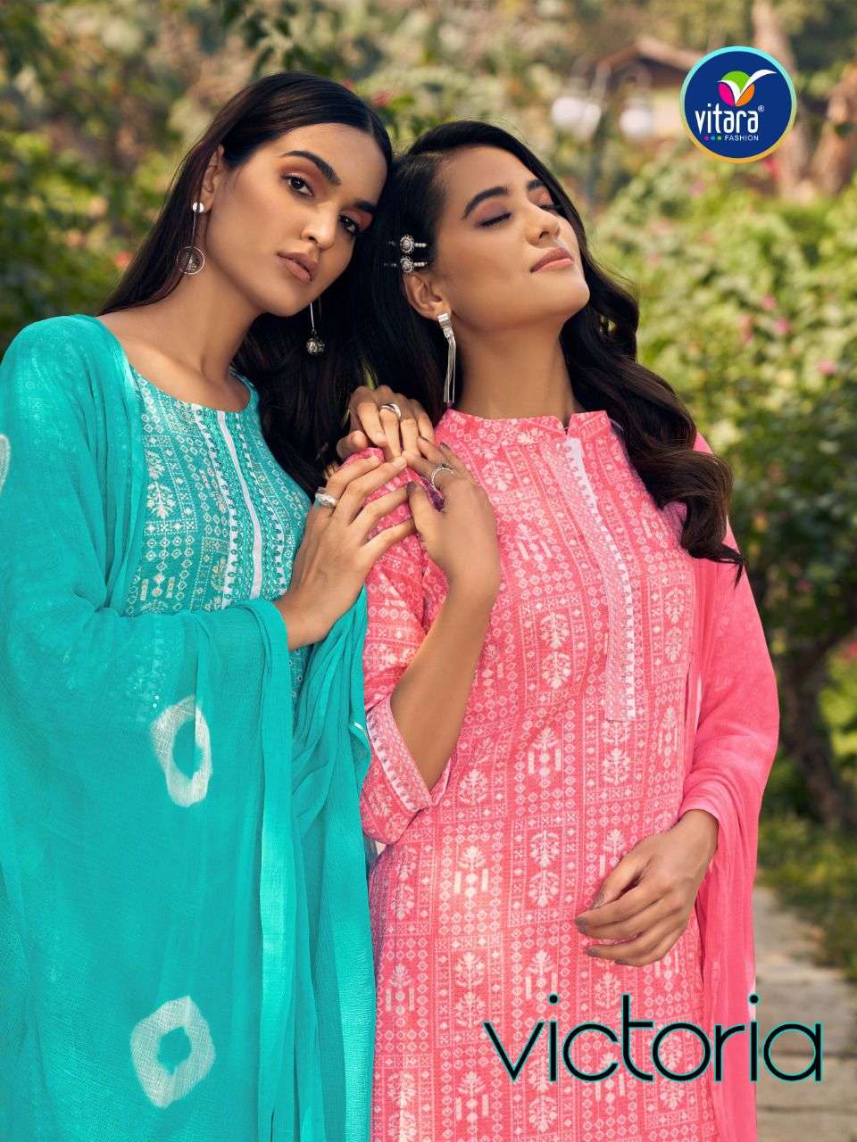 VICTORIA BY VITARA FASHION 1001 TO 1004 SERIES RAYON EMBROIDERED DRESSES