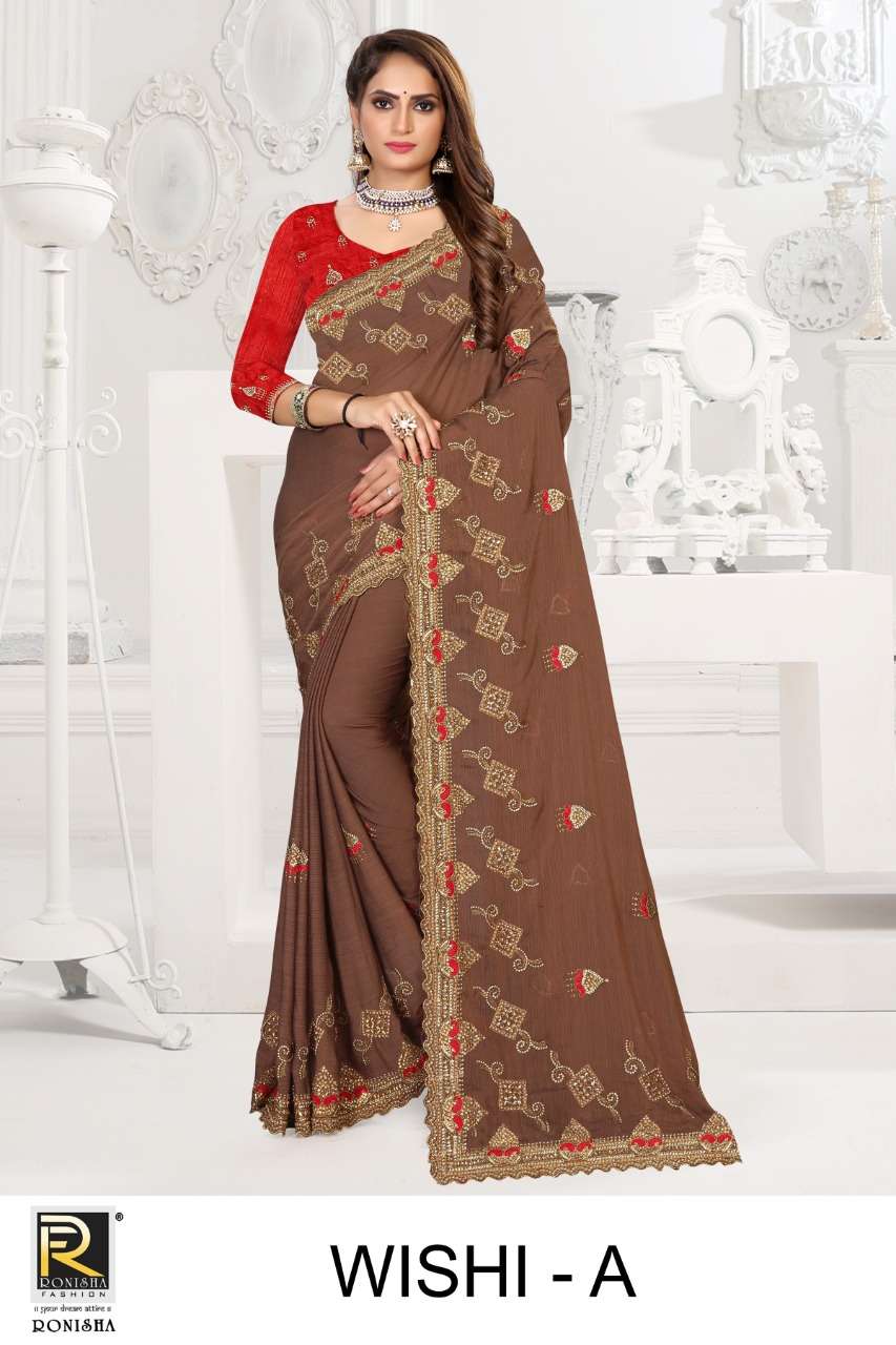 WISHI BY RONISHA FASHION A TO E SERIES DESIGNER FANCY SAREES