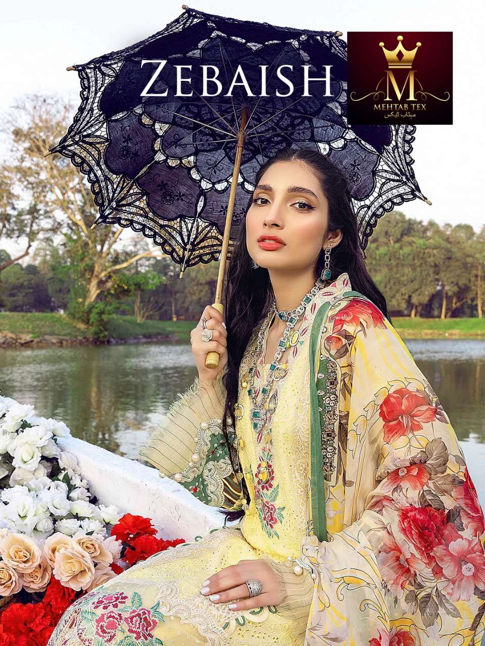 ZEBAISH BY MEHTAB TEX 1008 TO 1010 DESIGNER EMRBOIDERED PAKISTANI DRESSES