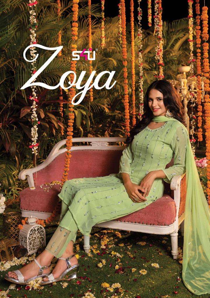 ZOYA BY S4U 101 TO 105 SERIES HEAVY DESIGNER GEORGETTE DRESSES