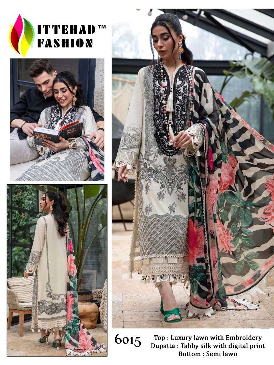 6014 & 6015 HIT DESIGNS BY ITTEHAD FASHION LAWN COTTON PAKISTANI DRESSES