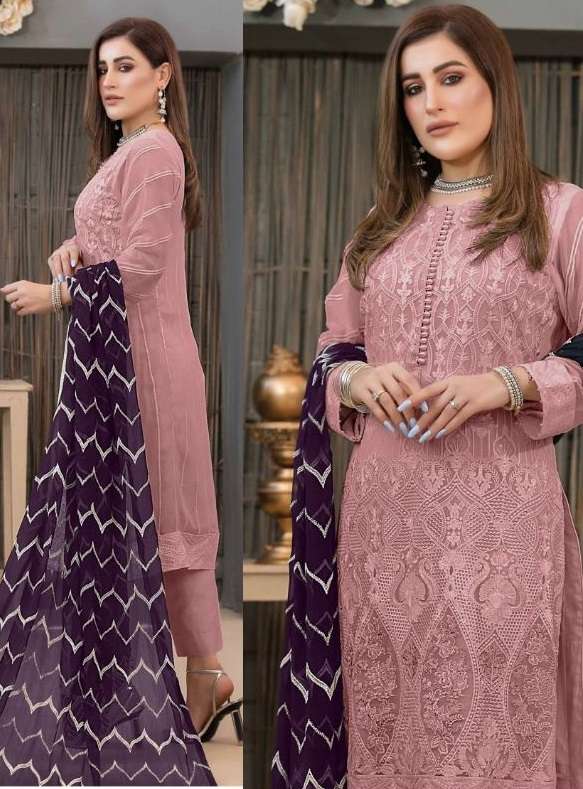 AFFAN 126 COLOURS BY AFFAN CREATION GEORGETTE HEAVY EMBROIDERED DRESSES