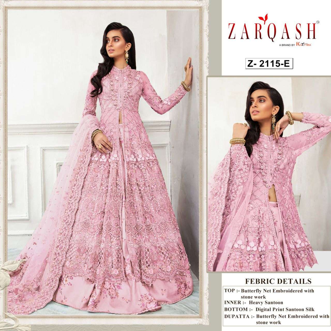 AMALIA VOL-4 BY ZARQASH DESIGNER EMBROIDERED NET DRESSES