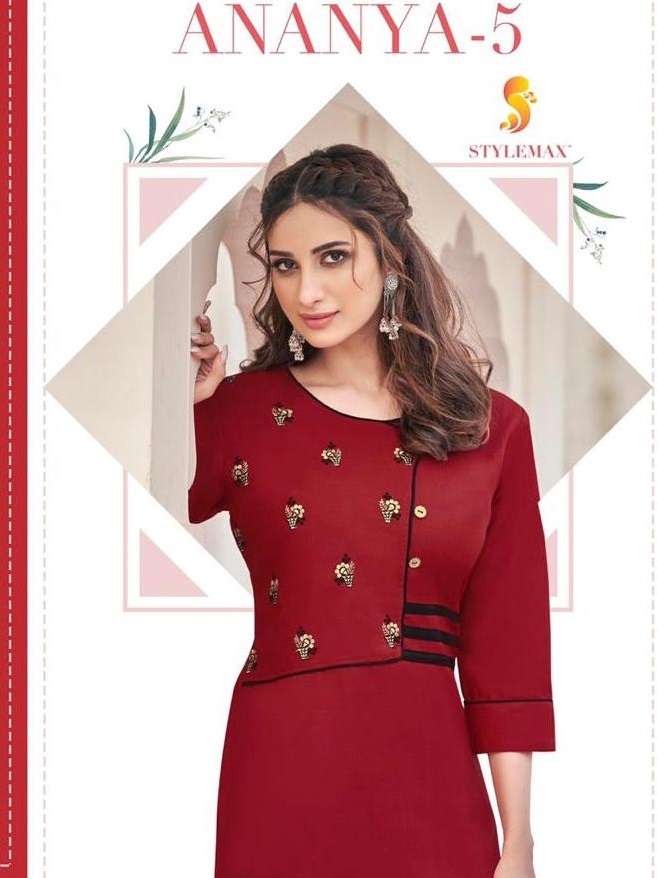 ANANYA VOL-5 BY STYLEMAX 141 TO 151 SERIES MAGIC SLUB KURTIS WITH PANT