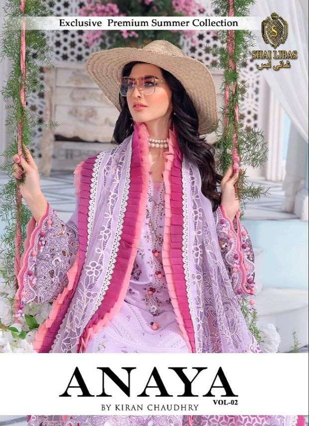 ANAYA VOL-2 BY SHAI LIBAS 1001 TO 1005 SERIES COTTON EMBROIDERED PAKISTANI DRESSES