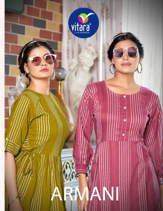 ARMANI BY VITARA FASHION 1001 TO 1004 SERIES FANCY KADAMBARI SILK KURTIS