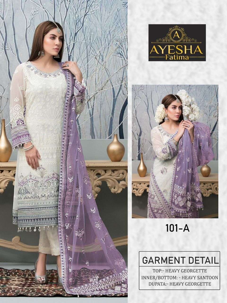 AYESHA FATIMA 101 COLOURS  BY ASLIWHOLESALE DESIGNER PAISTANI DRESSES