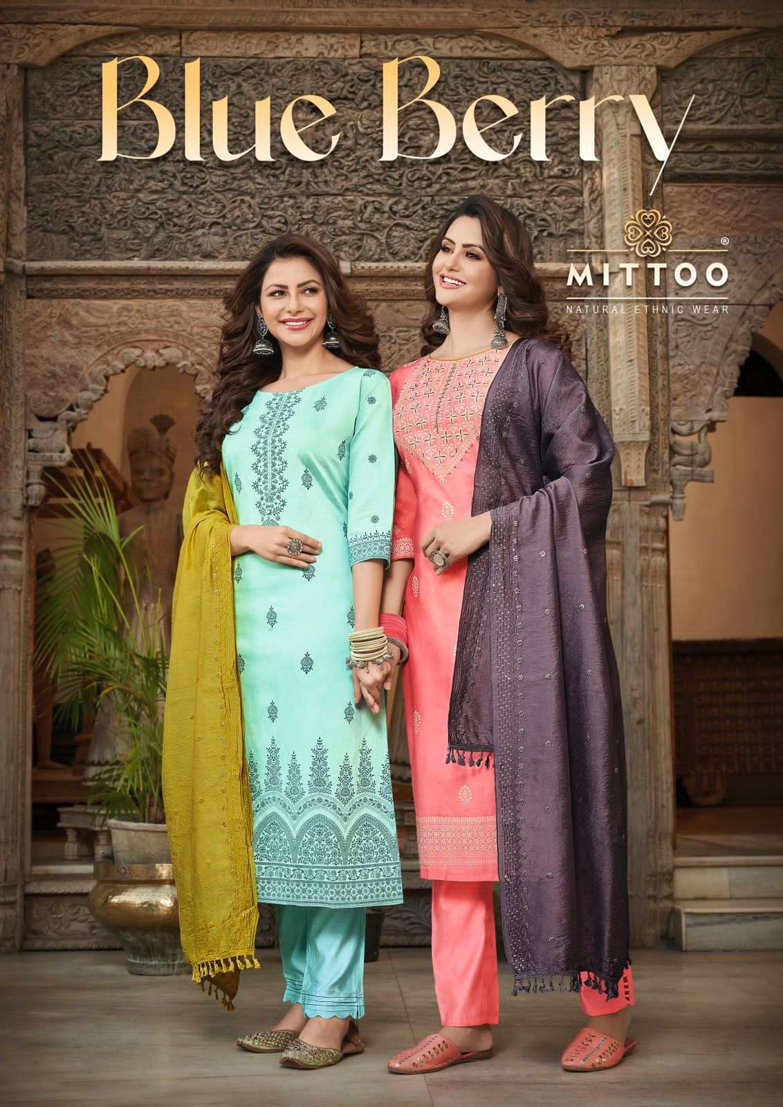 BLUE BERRY BY MITTOO DESIGNER VISCOSE READYMADE DRESSES 