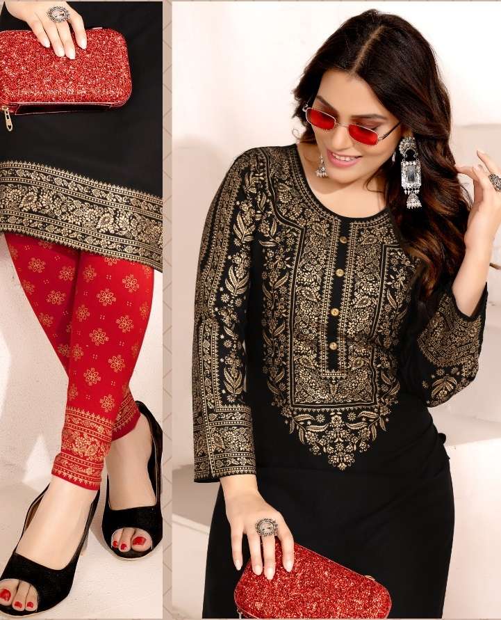 BRINDA BY MASTER 101 TO 108 SERIES FANCY RAYON PRINT KURTIS