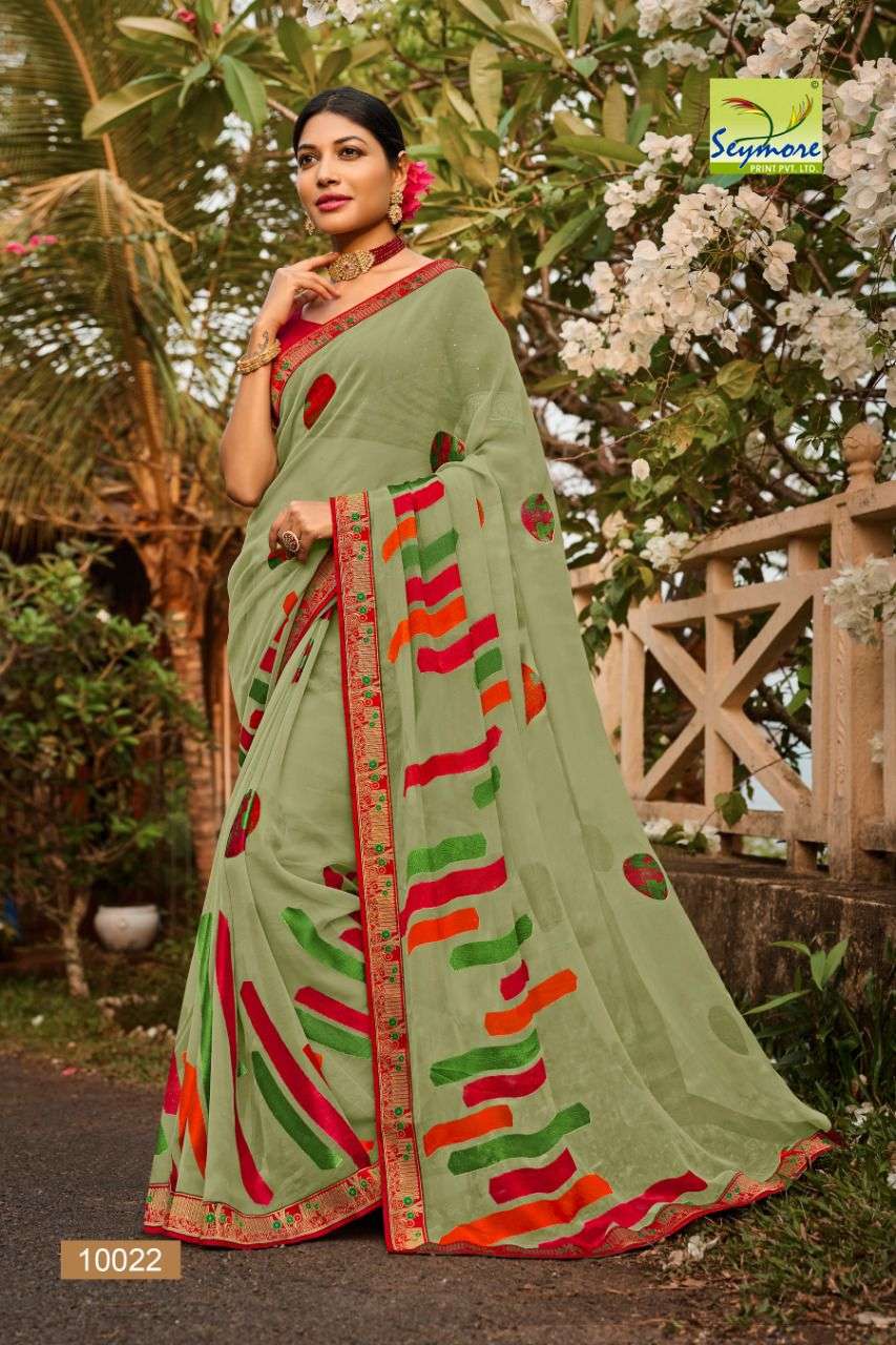 CHANDAN VOL-2 BY SEYMORE PRINTS 10019 TO 10036 SERIES BRASSO PRINT SAREES