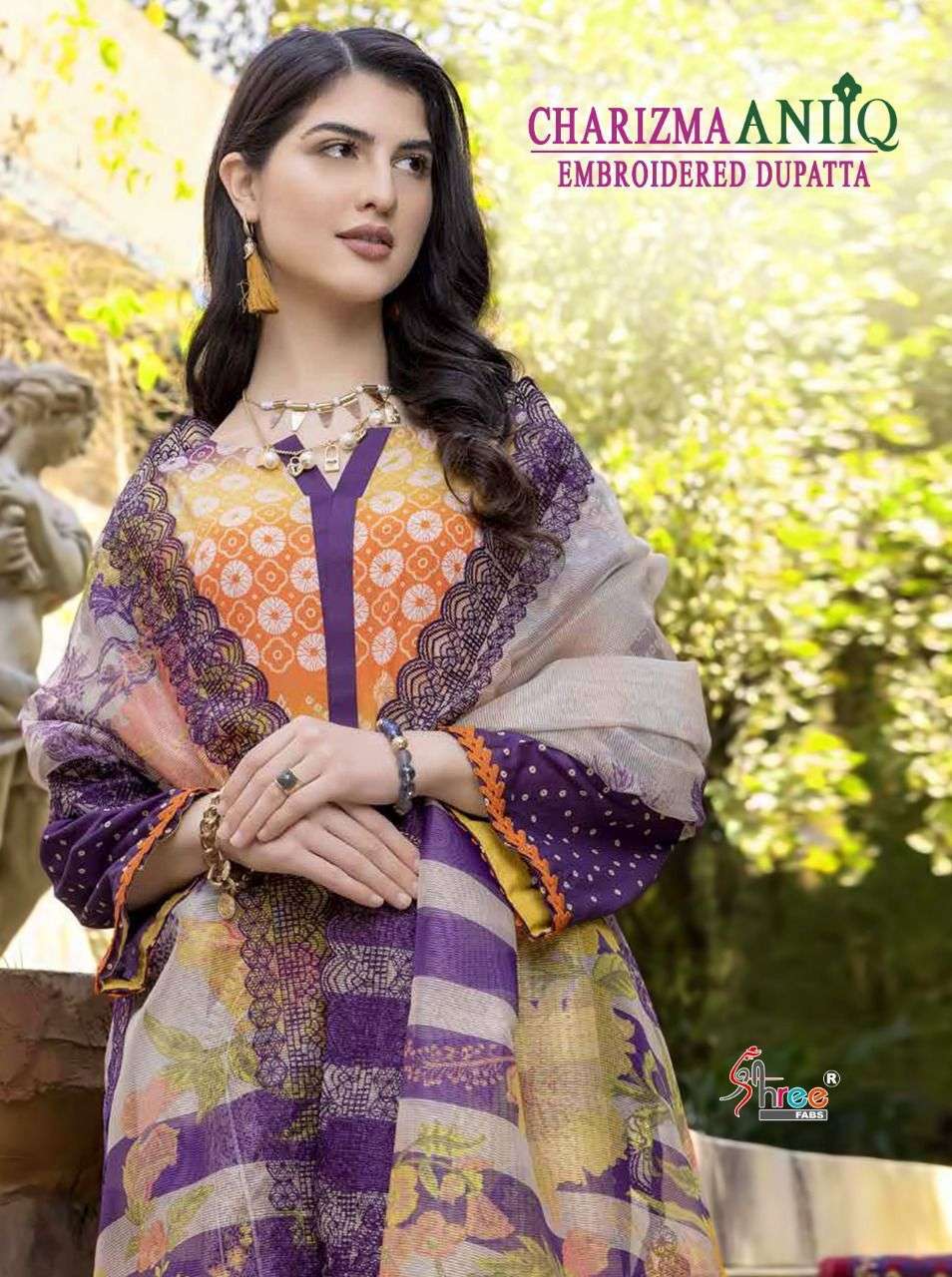 CHARIZMA ANIQ EMBROIDERED DUPATTA BY SHREE FABS 2239 TO 2245 SERIES EMBROIDERED PAKISTANI DRESSES