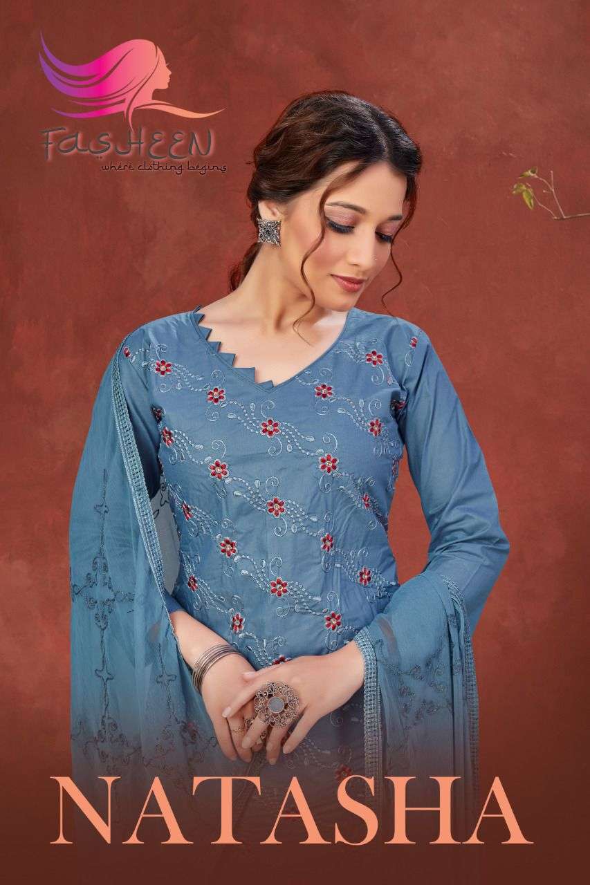 FASHEEN NATASHA BY ASLIWHOLESALE 1001 TO 1006 SERIES DESIGNER COTTON DRESSES