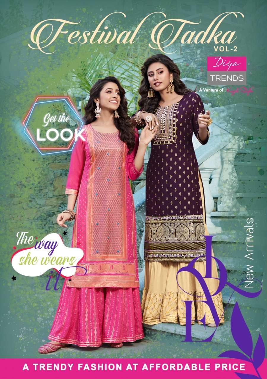 FASHION TADKA VOL-2 BY DIYA TRENDZ 2001 TO 2008 STITCHED SHARARA DRESSES