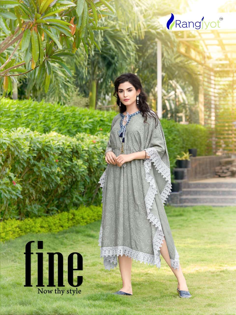 FINE BY RANGJYOT 201 TO 207 SERIES RAYON KAFTAN