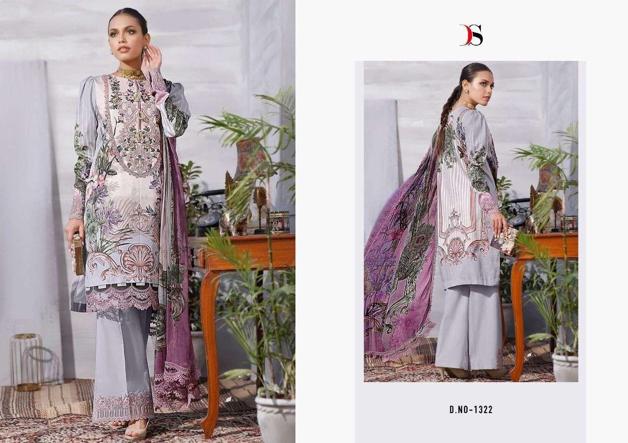 FIRDOUS HIT DESIGNS BY DEEPSY SUITS 1322 TO 1327 SERIES COTTON DRESSES