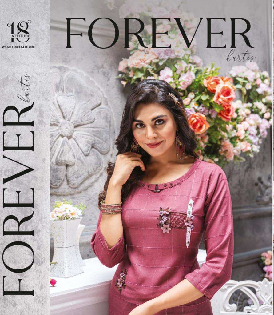 FOREVER KURTIS BY 18 ATTITUDE FK-201 TO FK-206 SERIES PREMIUM BSY BASED KURTIS