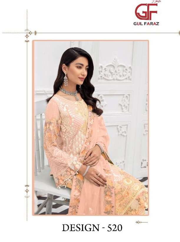 GF-520 COLOURS BY GUL FARAZ 520-A TO 520-D SERIES FAUX GEORGETTE DRESSES