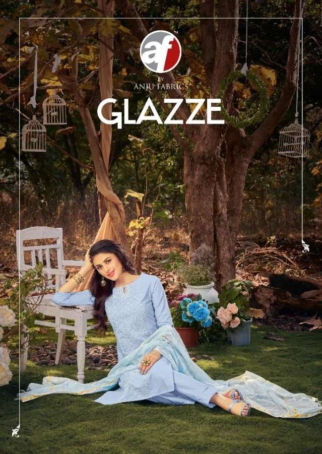 GLAZZE BY ANJU FABRICS DESIGNER EMBROIDERED STITCHED DRESSES