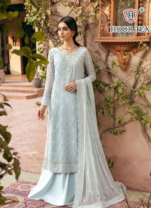 H-01 HIT DESIGN BY HOOR TEX GEORGETTE EMBROIDERED PAKISTANI DRESS