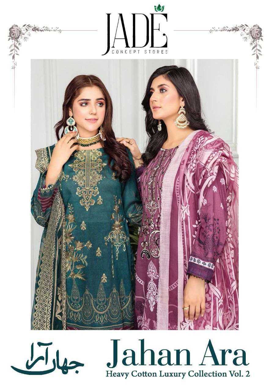 JAHAN ARA VOL-2 BY JADE 11 TO 16 SERIES PURE COTTON PRINT PAKISTANI DRESSES