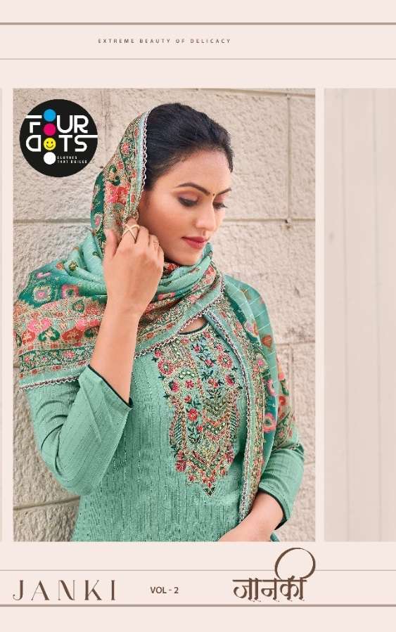 JANKI VOL-2 BY FOUR DOTS DESIGNER EMBROIDERED DRESSES