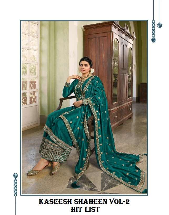 KASEESH SHAHEEN VOL-2 HIT LIST BY VINAY FASHION HEAVY SILK GEORGETTE DRESSES