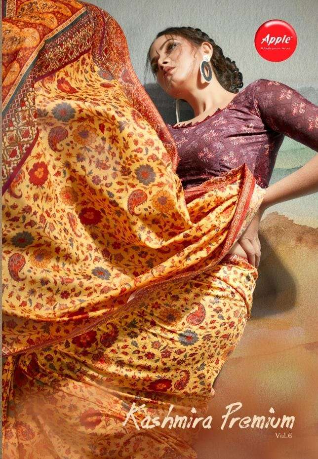 KASHMEERA PREMIUM VOL-6 BY APPLE 601 TO 608 SERIES DOLA SILK SAREES