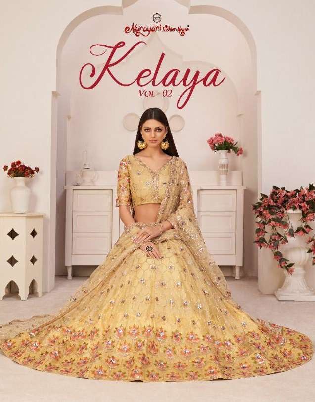 KELAYA VOL-2 BY NARAYANI FASHION HOUSE 2106 TO 2110 SERIES HEAVY DESIGNER LEHENGAS