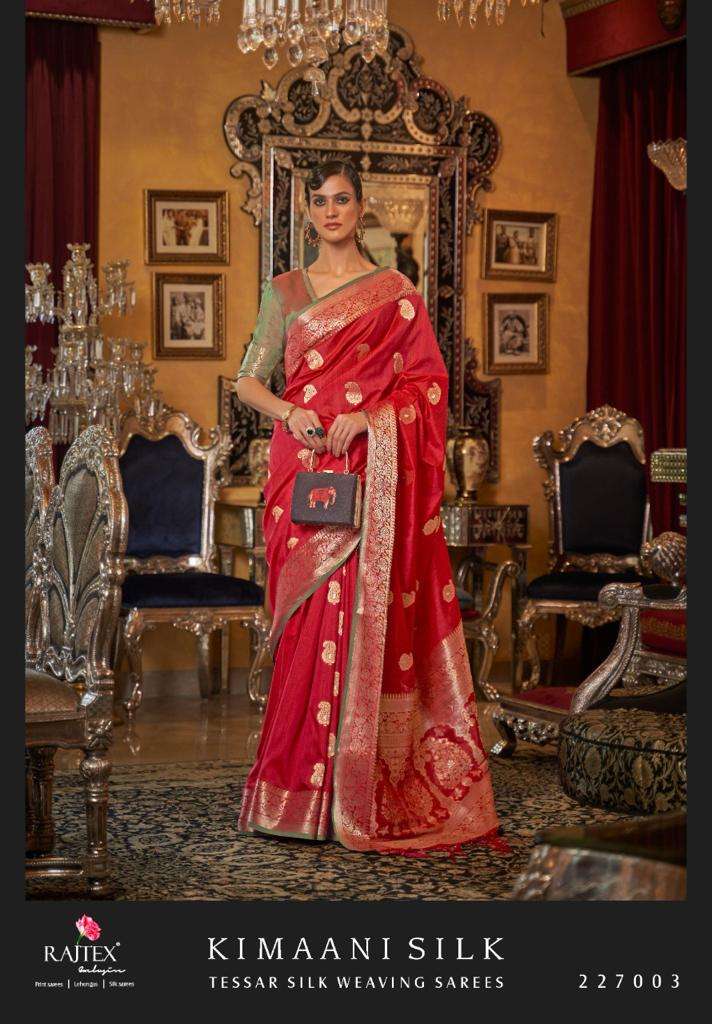 KIMAANI SILK BY RAJTEX 227001 TO 227006 SERIES DESIGNER TESSAR SILK SAREES