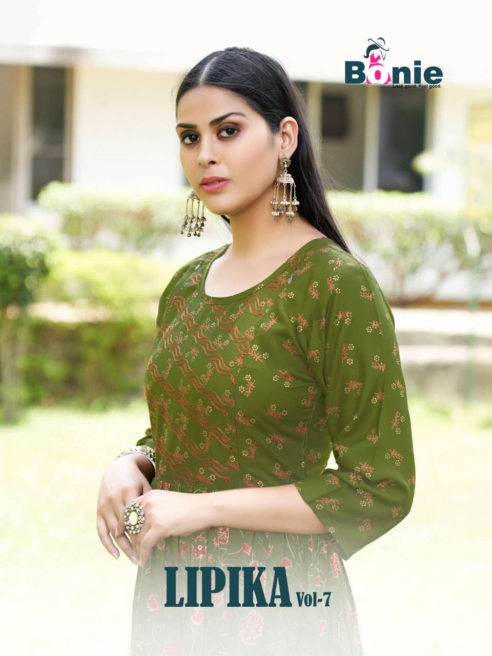 LIPIKA VOL-7 BY BONIE 1001 TO 1008 SERIES PURE RAYON WORK KURTIS