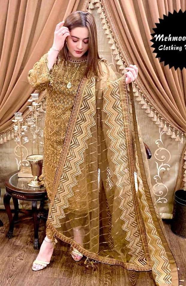 M 01 COLOUR EDITION BY MEHMOOD TEX DESIGNER EMBROIDERED DRESSES