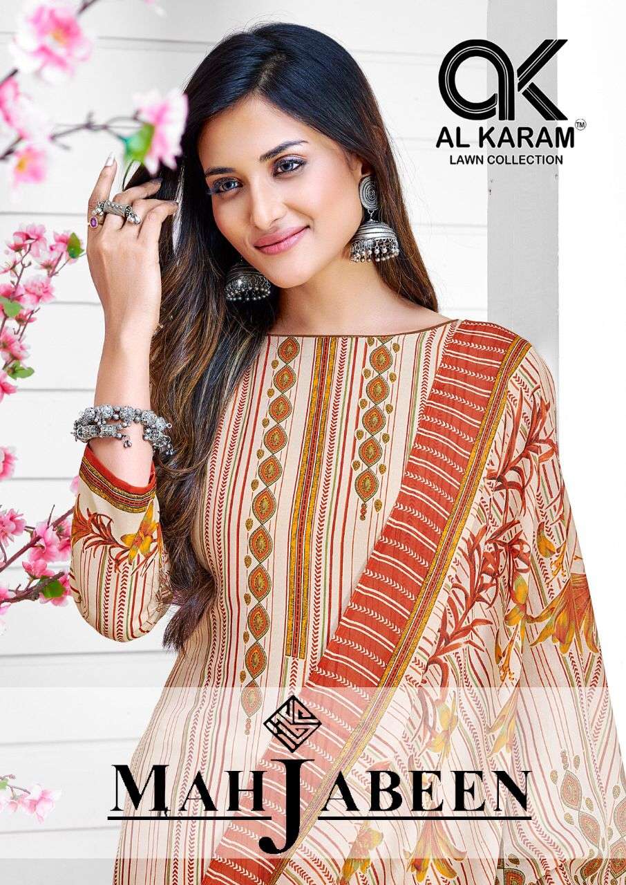 MAHJABEEN BY AL KARAM 1001 TO 1006 SERIES COTTON PRINT DRESSES