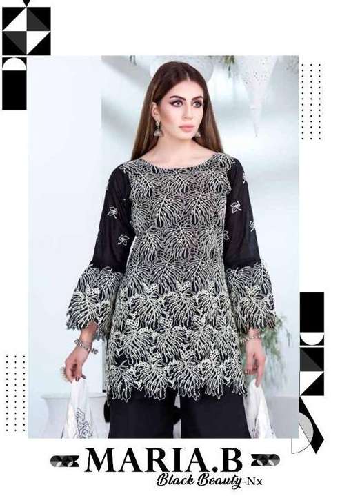 MARIA B. BLACK BEAUTY-NX BY DEEPSY SUITS 731 TO 735 SERIES COTTON PAKISTANI DRESSES