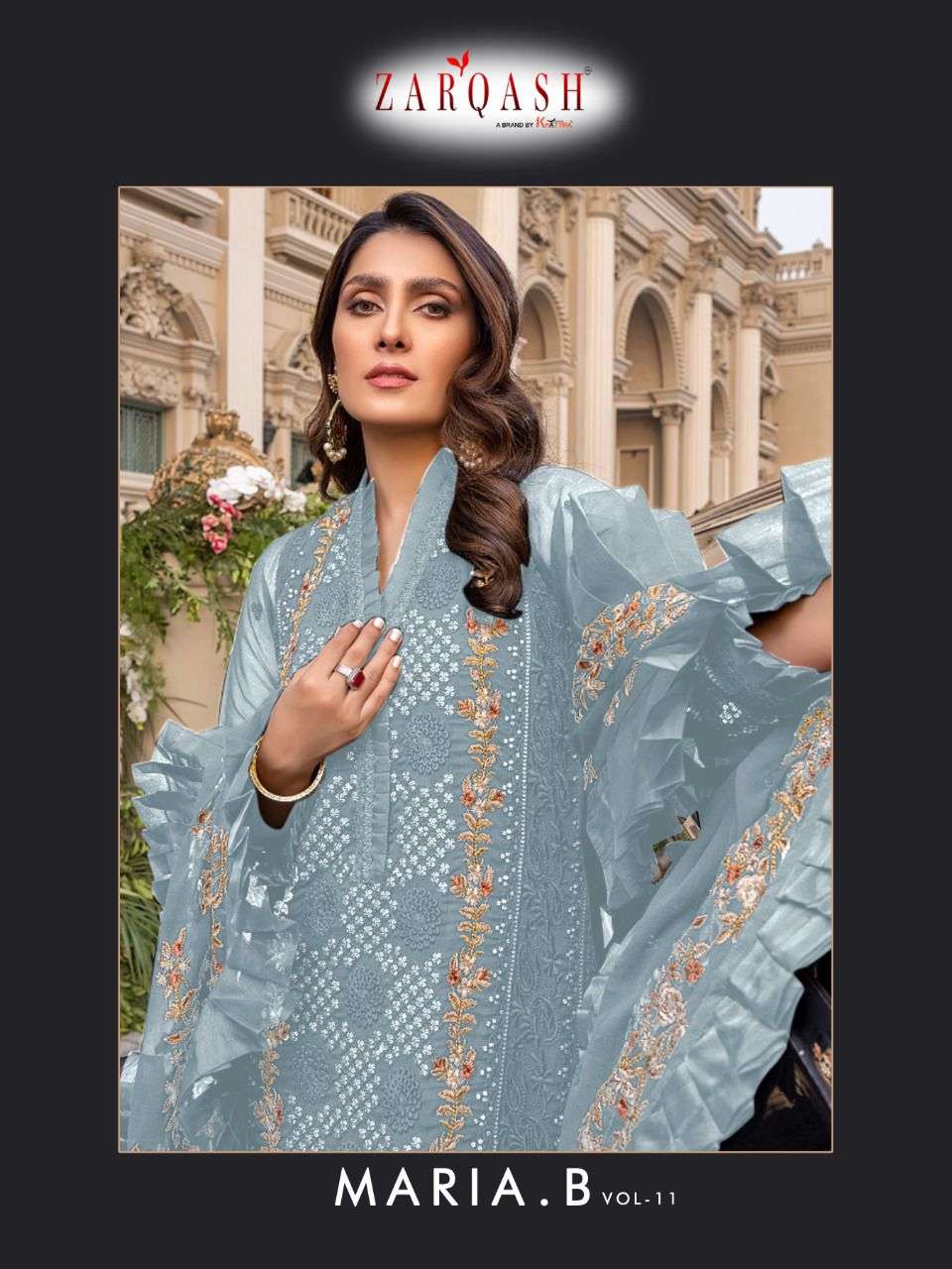 MARIYA. B VOL-11 BY ZARQASH 2109-A TO 2109-D SERIES GEORGETTE PAKISTANI DRESSES