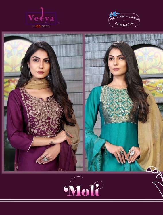 MOLI BY VEDYA 01 T O 06 SERIES SILK JACQUARD WORK DRESSES