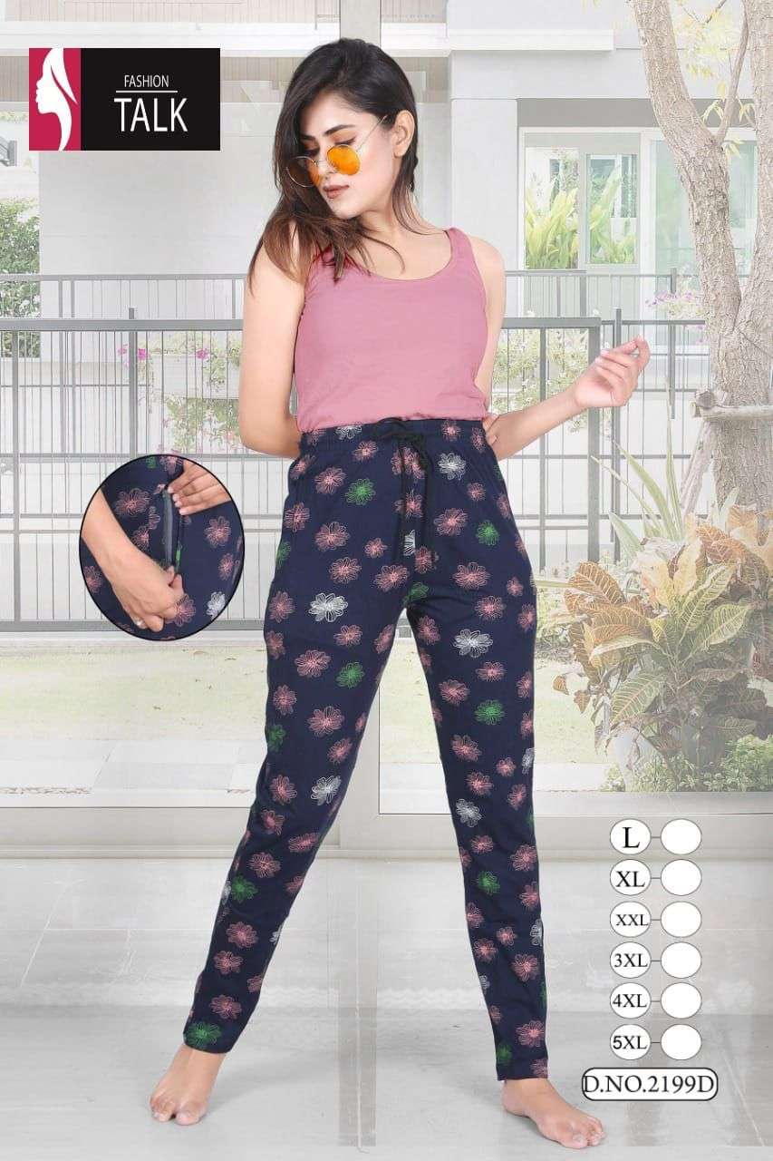 NIGHT PANT VOL-21989 BY FASHION TALK COTTON PRINTED CASUAL PANTS