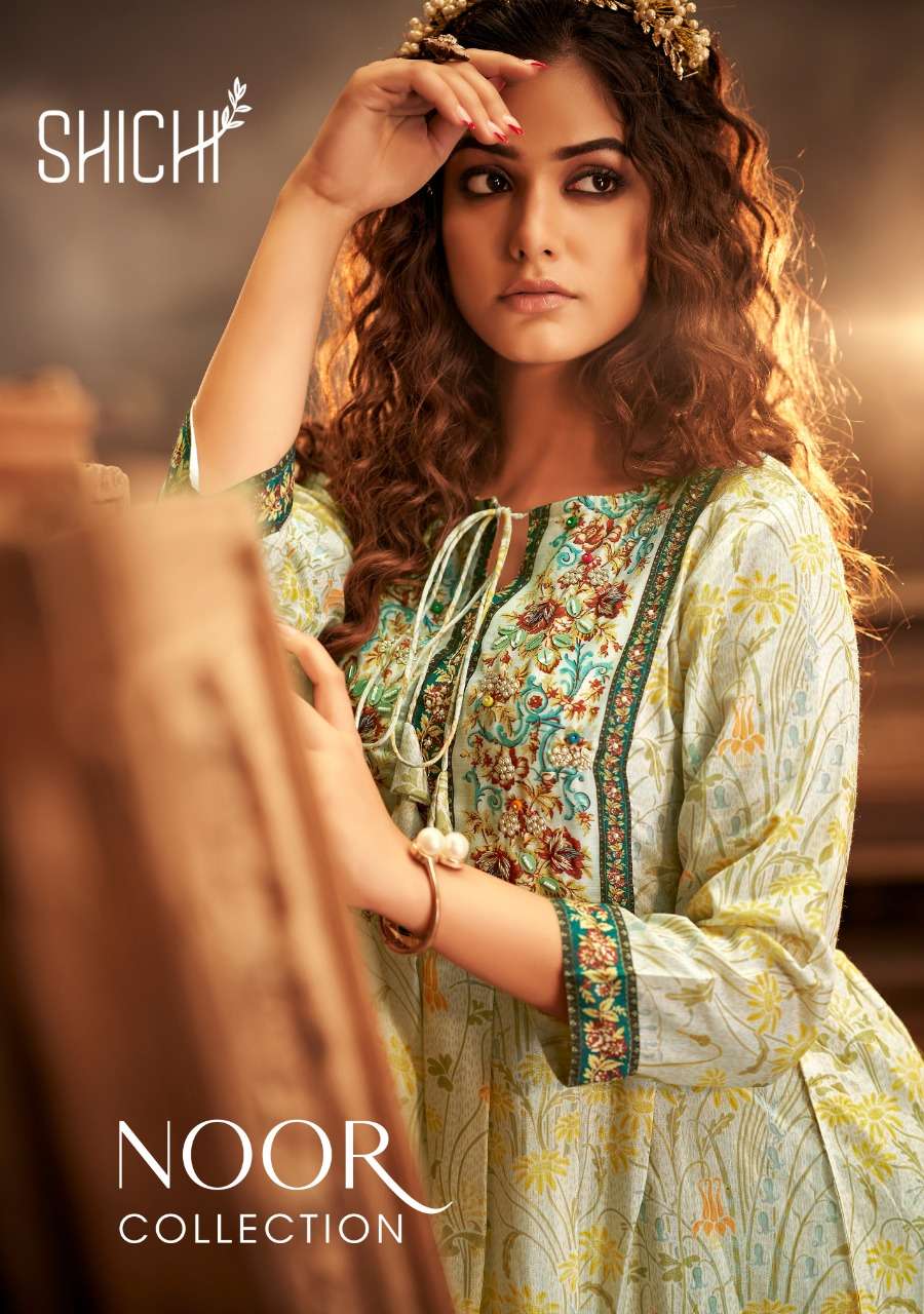 NOOR COLLECTION BY SHICHI 25 TO 30 SERIES MUSLIN PRINT GOWNS