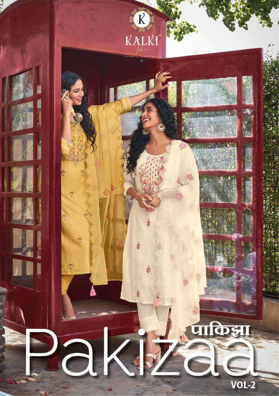 PAKIZAA VOL-2 BY KALKI FASHION 22001 TO 22006 SERIES COTTON STITCHED DRESSES