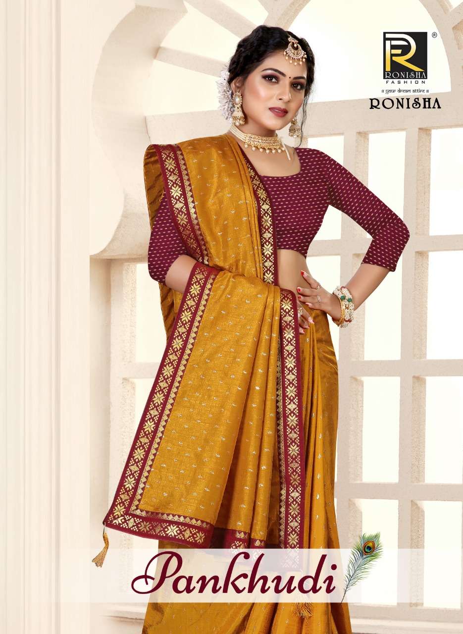 PANKHUDI BY RONISHA FASHION DESIGNER KUMARI SILK PRINT SAREES