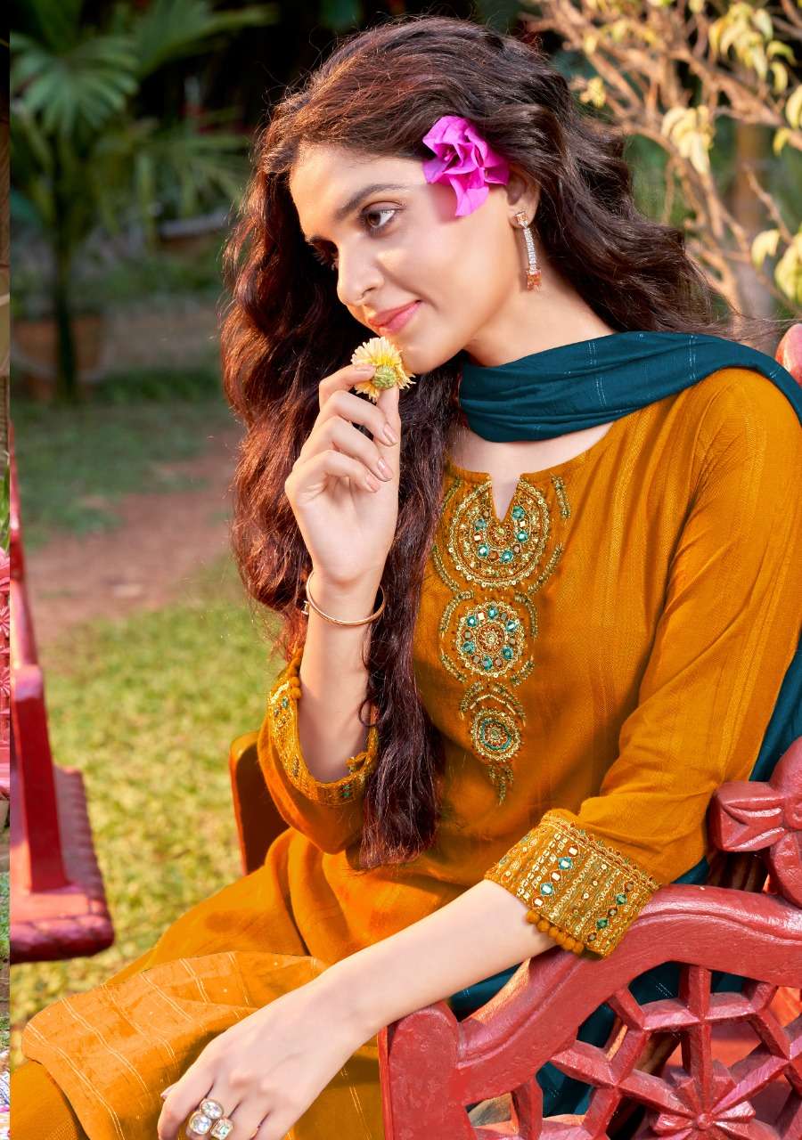 PEHCHAN VOL-7 BY KOODEE 1001 TO 1006 SERIES VISCOSE EMBROIDERY DRESSES