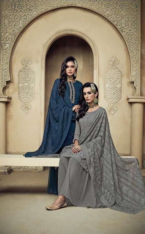 RAJANI VOL-1 BY SAJAWAT CREATION 8101 TO 8106 SERIES EMBROIDERED SHARARA DRESSES