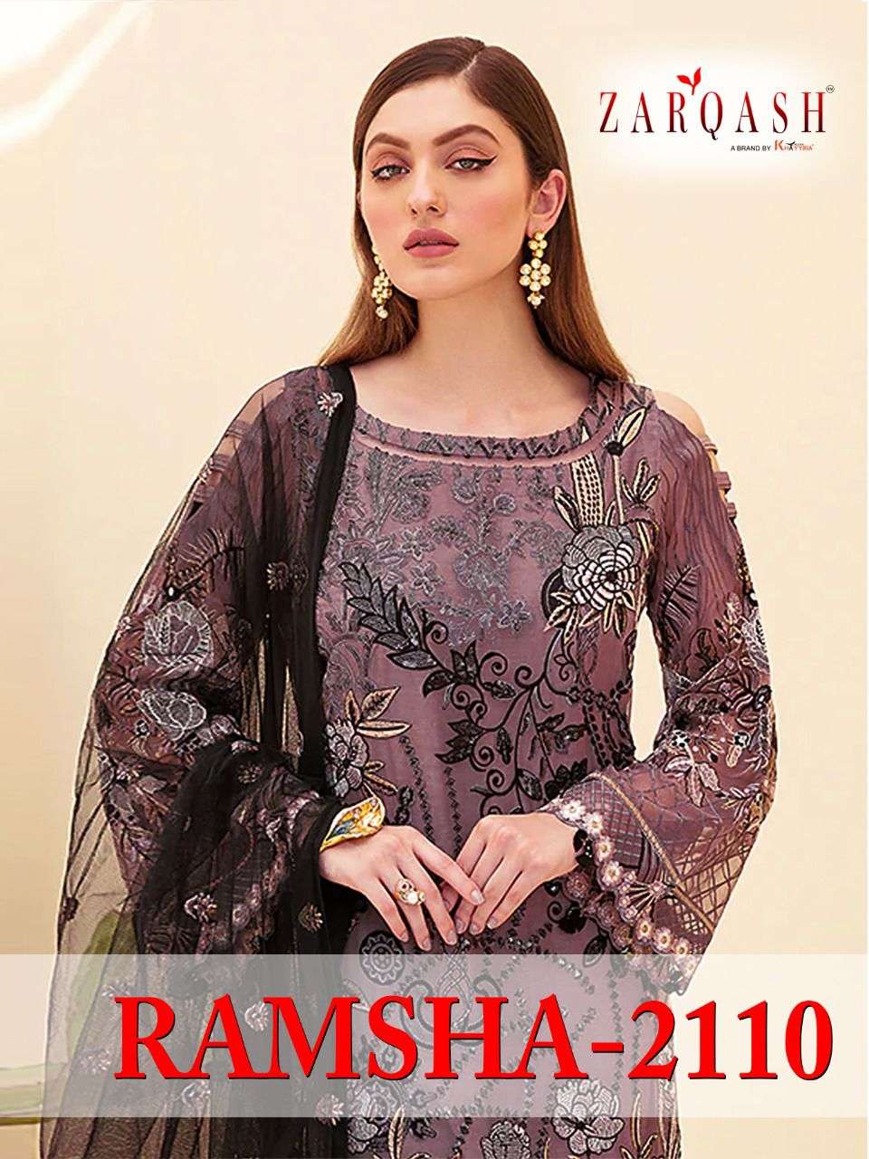 RAMSHA 2110 BY ZARQASH 2110-A TO 2110-C SERIES GEORGETTE PAKISTANI DRESSES