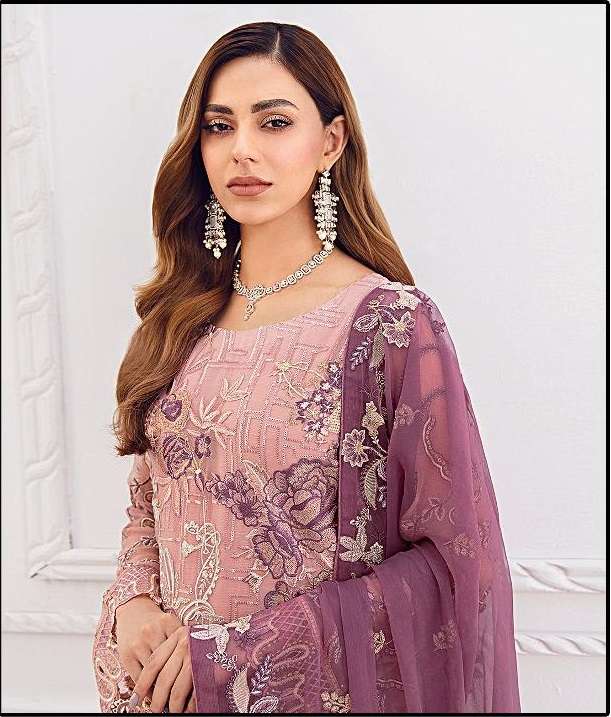 RAMSHA HITS BY DINSAA SUITS 1001 TO 1004 SERIES GEORGETTE PAKISTANI DRESSES