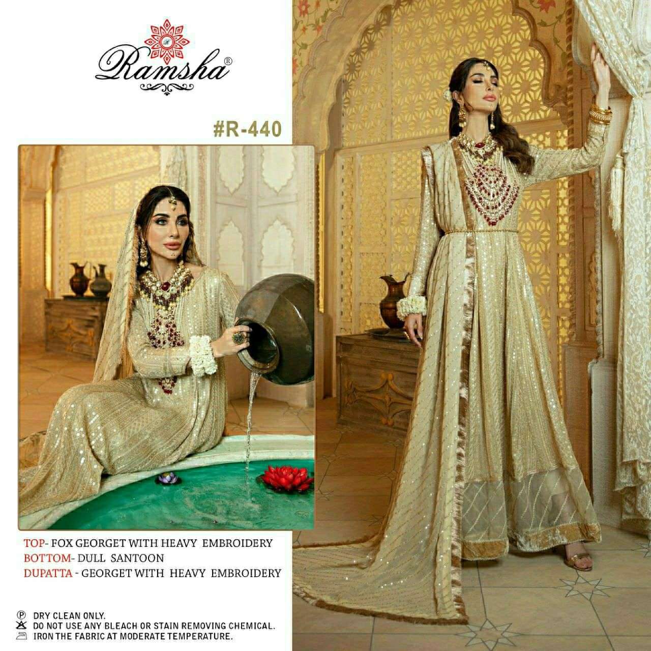 RAMSHA R-440 HIT DESIGN BY RAMSHA DESIGNER EMBROIDERED PAKISTANI DRESS