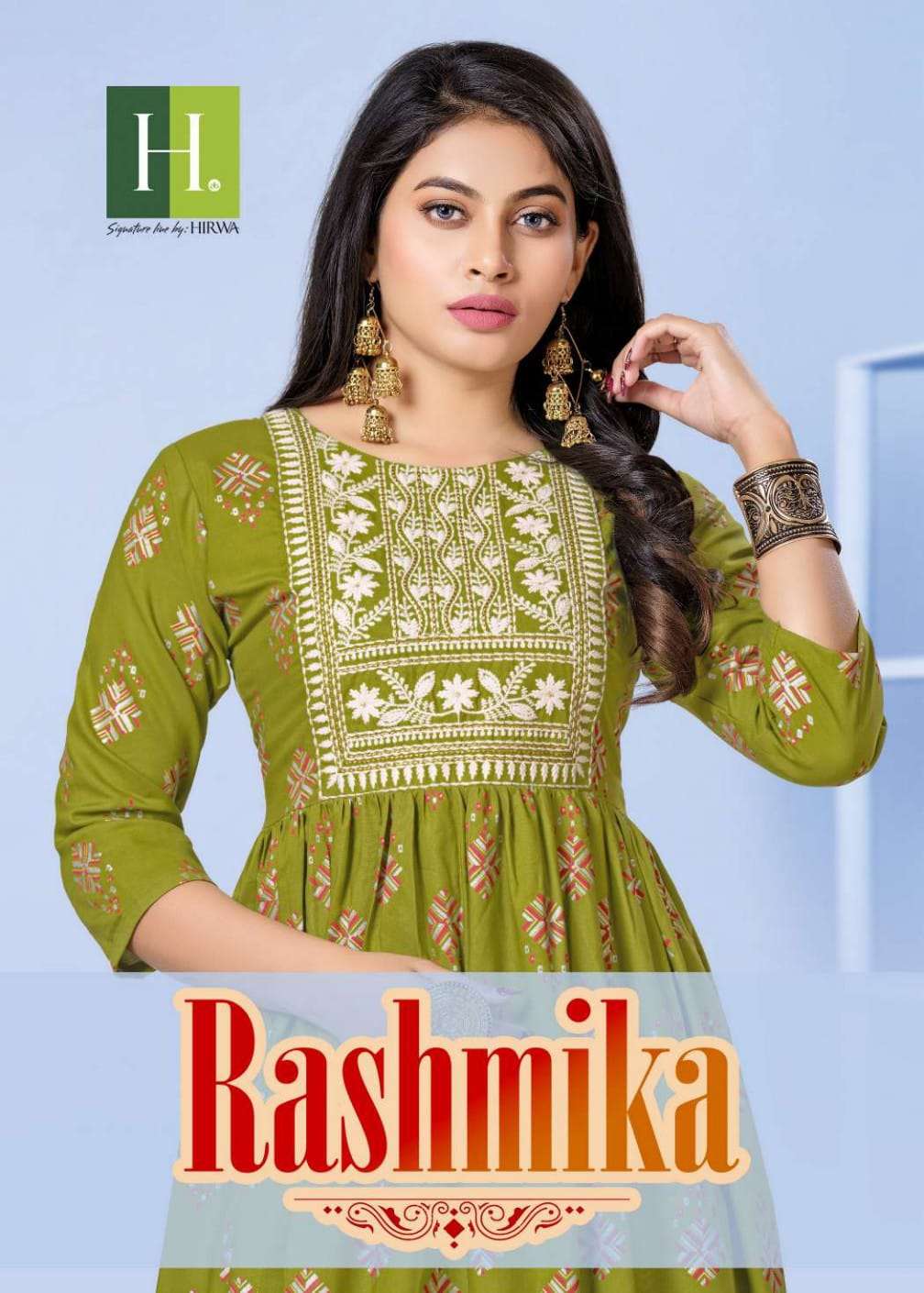 RASHMIKA BY H DOT 101 TO 106 SERIES RAYON PRINT KURTIS